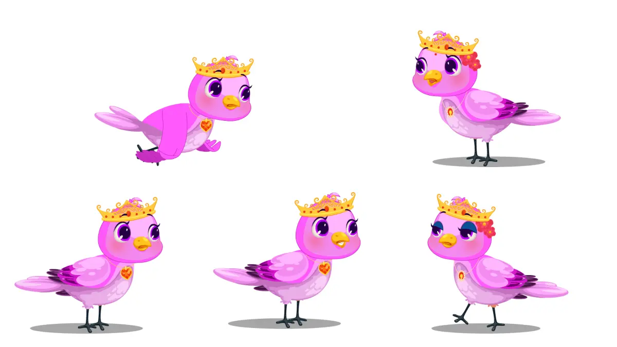 pink queen bird